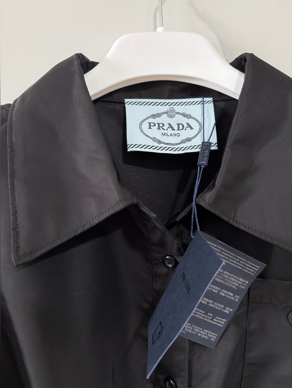 Prada Black Short-Sleeve Drawstring A-Line Mini Dress - Picture 4 of 13